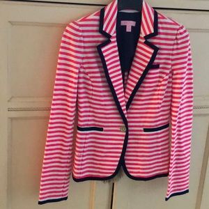 Lilly Pulitzer pink and white Malibu blazer.  NWOT